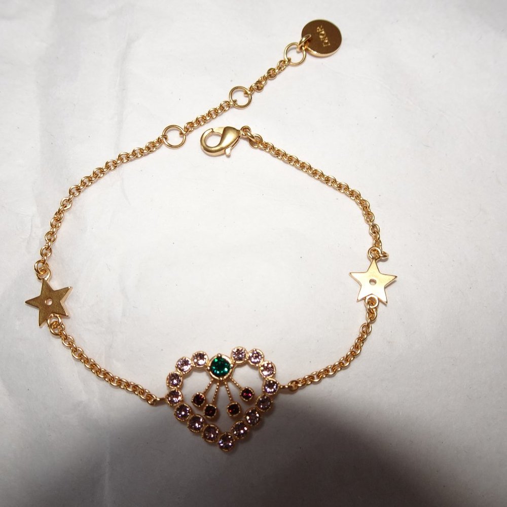 Dior In Heart Lights Bracelet Gold-Finish Metal N Multicolor Crystals - Picture 3 of 14